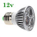 Bec Spot LED E27 3x1W Power Led 12V