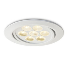 Spot LED 7x1W Rotund Mobil Alb