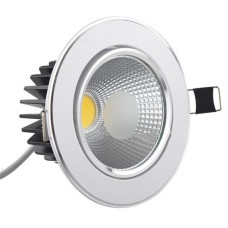 Spot LED 3W COB Rotund Mobil Argintiu