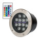 Spot LED Exterior Incastrabil 12x1W Rotund RGB Telecomanda 220V