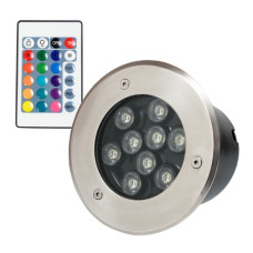 Spot LED Exterior Incastrabil 9x1W Rotund RGB Telecomanda 220V