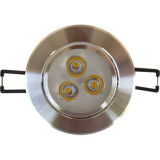 Spot LED 3x1W Rotund Mobil Argintiu 220V